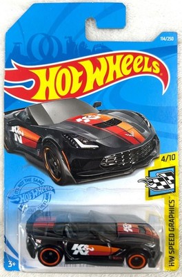 Hot Wheels 2021 Super Treasure Hunt Corvette C7 Z06 Convertible Black STH KN 114