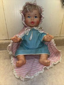 1973 Ideal Rub A Dub Dolly Doll Toddler Vinyl Head Hard Plastic Body 16 | UK