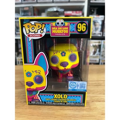 IN HAND HOLLYWOOD EXC LE BLACKLIGHT Xolo Funko Pop #96 Día de Muertos Day Dead