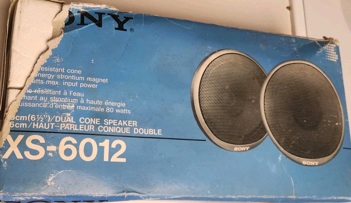 SONY XS-6012 16cm (6.5”) 80W Dual Cone Speakers Made In Japan New
