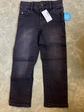NWT Children's Place Jeans Size 4 Slim Jet Black Wash Stretch Straight Leg Denim
