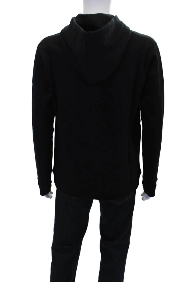 Sudadera con Capucha Valentino Para Hombres Algodón Manga Larga Gráfico Negro Talla XL Foto 3 de 4