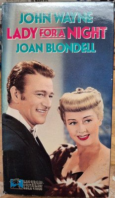Lady for a Night (VHS, 1942) John Wayne, Joan Blondell