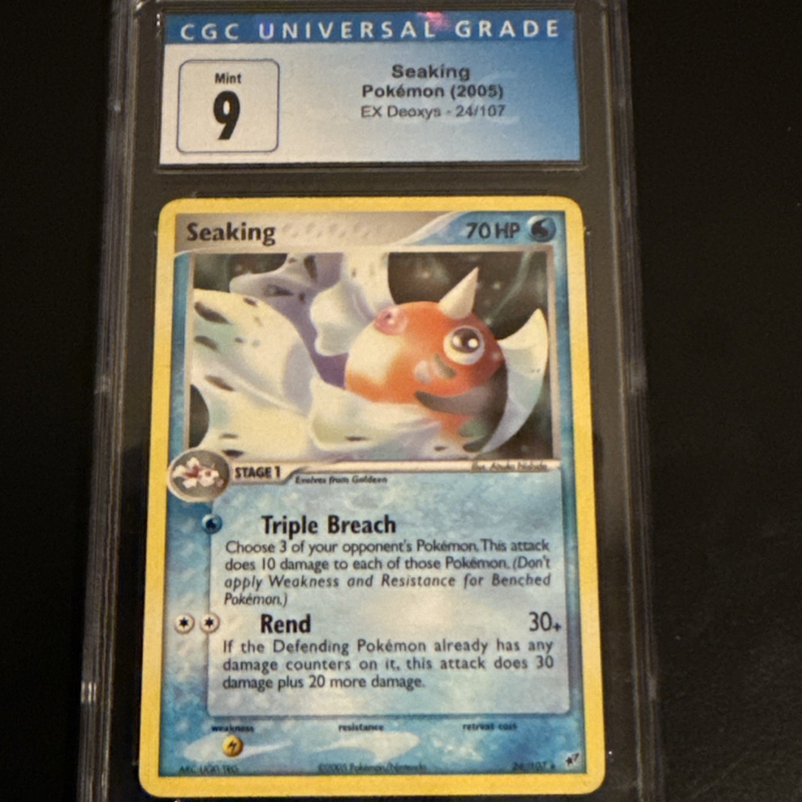 Pokémon TCG Seaking EX Deoxys 24/107 CGC 9 Graded Card Stage 1 English