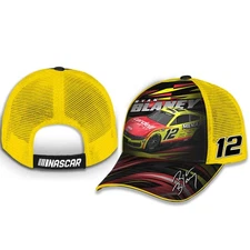 Checkered Flag Sports Ryan Blaney 2025 Menards Sublimated Car Mesh Hat Yellow
