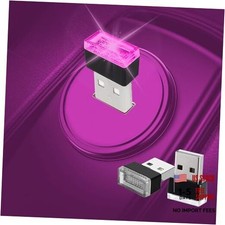 2 Pcs USB LED Car Interior Atmosphere Lamp, Night Light Led Pink purple