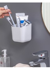 Wall Mounted Toothbrush Holder for Bathroom Adhesive Shower Organizer Holder ...