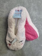 New Cat And Jack Unicorn Slipper With Grip Bottom Pink M/L Shoe Size 2-5