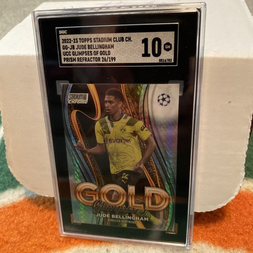 2022 Stadium Club Chrome UEFA Jude Bellingham Glimpses of Gold SGC 10 /199 PRIZM