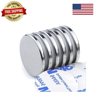 Multipurpose 6 Pack Neodymium Magnets with Adhesive - Ideal for Home and Office