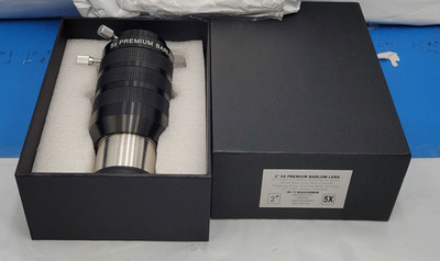 High-Power 2-Inch 5X Barlow Lens   Enhanced Clarity with Multi-Layer Coating