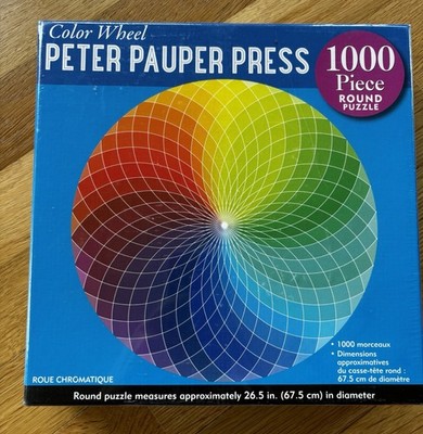 Peter Pauper 1000 Piece Puzzles Gradient Color Wheel Large Round Jigsaw Puzzle