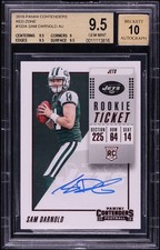 2018 Panini Contenders Red Zone Sam Darnold Au/(running Right) #103A BGS 9.5 GEM