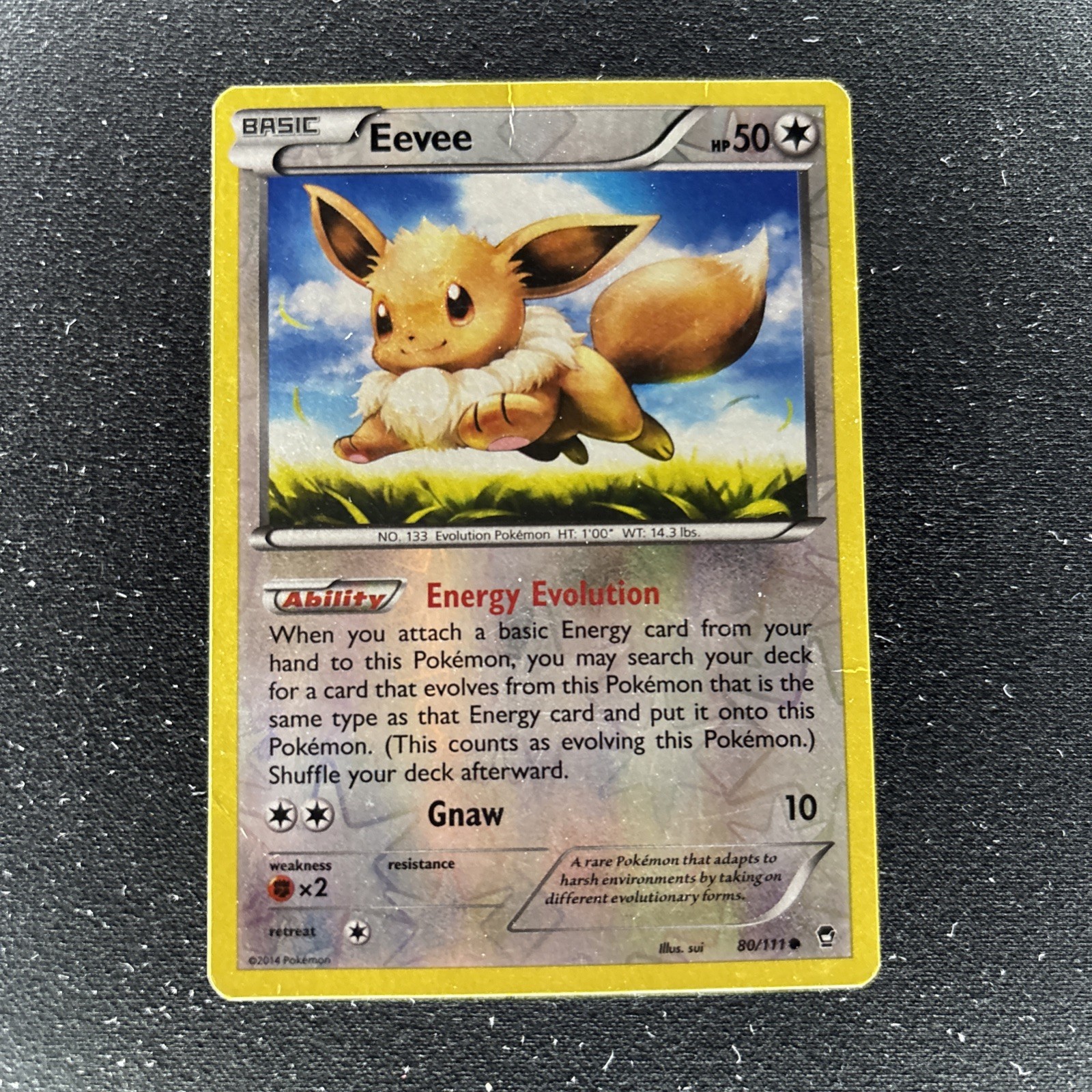 Pokemon XY Furious Fists Eevee 80/111 Reverse Holo Common LP-MP