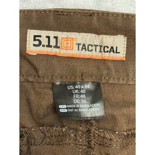 Pantalone Uomo 5.11 Serie Tattica Militare Battaglia Marrone Taglia 40x34 Escursione Caccia - Foto 3 di 11