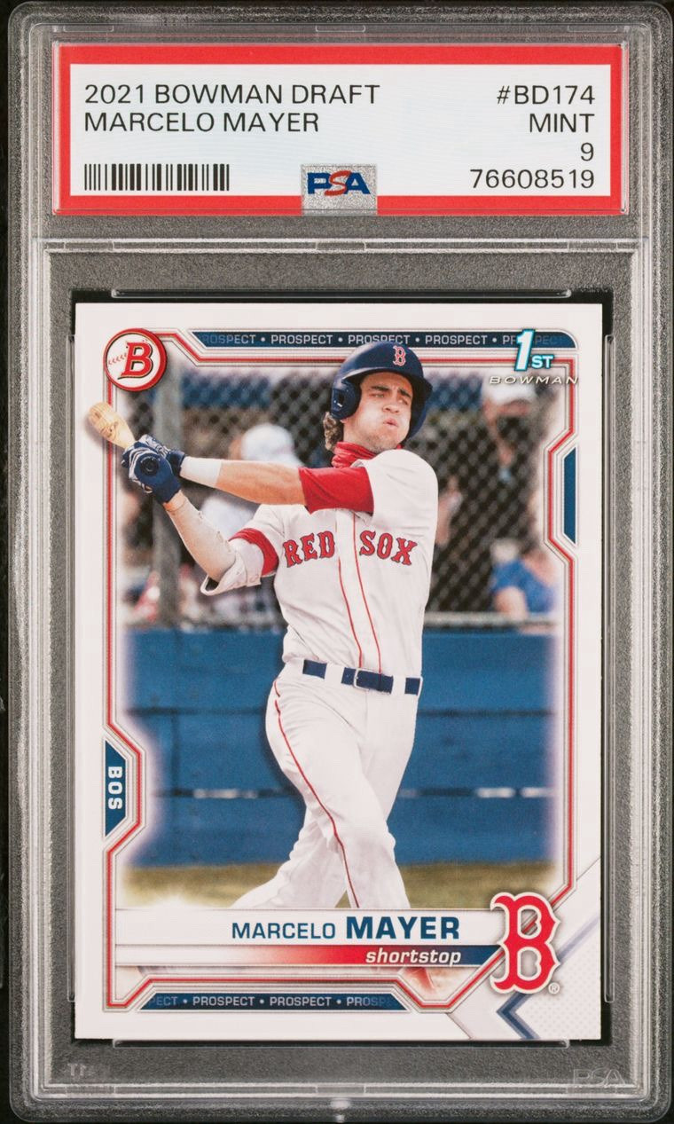 2021 BOWMAN DRAFT #BD174 MARCELO MAYER PSA 9