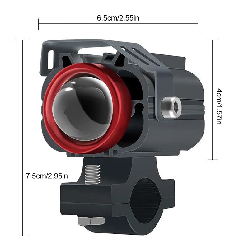Test Light 12v 2X Motorcycle Spot LED Light Auxiliary Headlight Driving Fog Hi/Lo White ATV SUV Ebike Light - Foto 9
