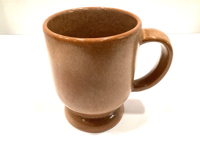 VINTAGE FRANKOMA POTTERY COFFEE CUP MUG PLAINSMAN BROWN #C-2