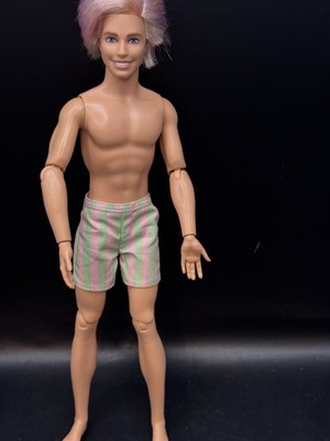 Ken  HPJ97 Made to Move Doll Flexible Joints & Blonde And Pink Hair Shorts 2022