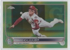 2022 Topps Chrome Sonic Green & Yellow Pulse Refractor 50/99 Harrison Bader 0vf5