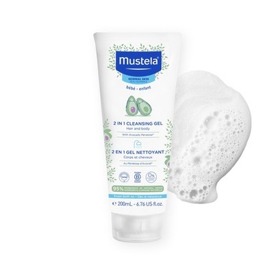 2-in-1 Cleansing Gel - Baby Hair and Body Wash - Formulated with Natural Avoc...