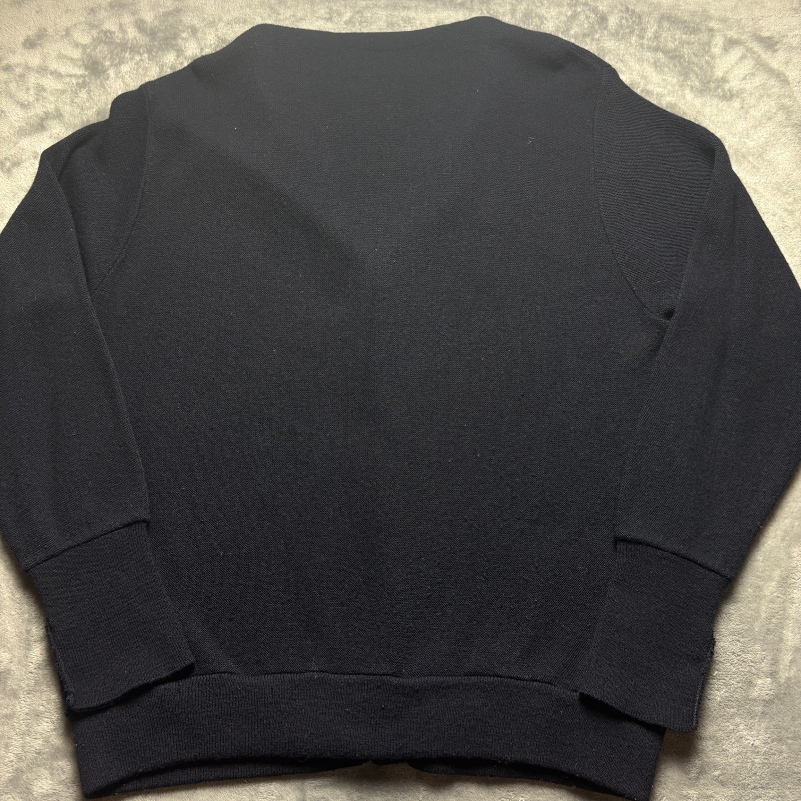 Vintage Izod Cardigan Sweater Men Large Black Knit Outerwear V Neck Button Front