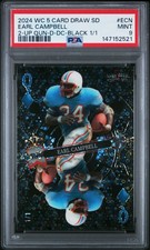 2024 WILD CARD 5 CARD DRAW STACKED DECK 2-UP QUEEN PROMO EARL CAMPBELL 1/1 PSA 9