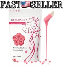 KOTAMU Wax Beads for Hair Removal Pink Hard Wax Beads, 1Lb 450g 