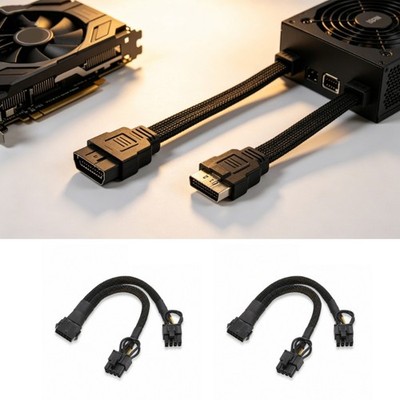 GPU Power Splitter Cord for DIY Computer Case Cable Routing Use