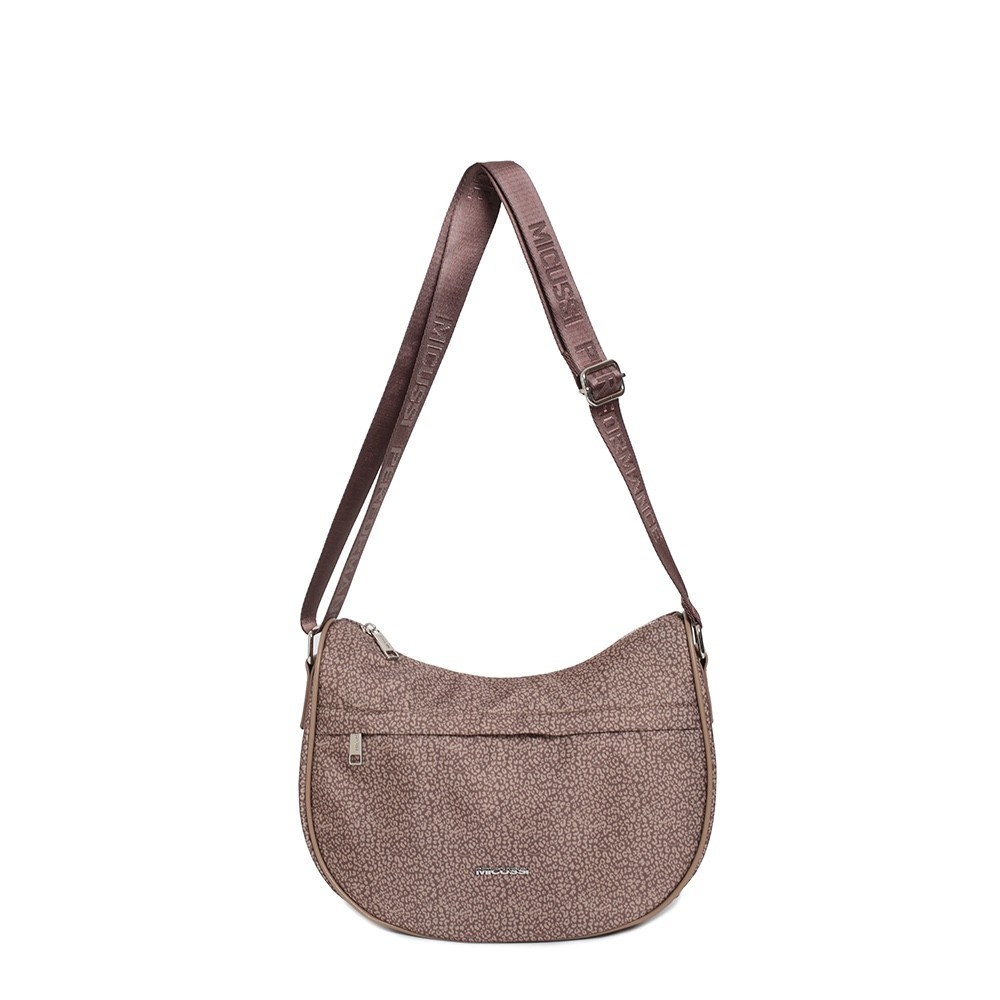 Borsa stile BORBONESE a Tracolla Regolabile con zip e tasche interne