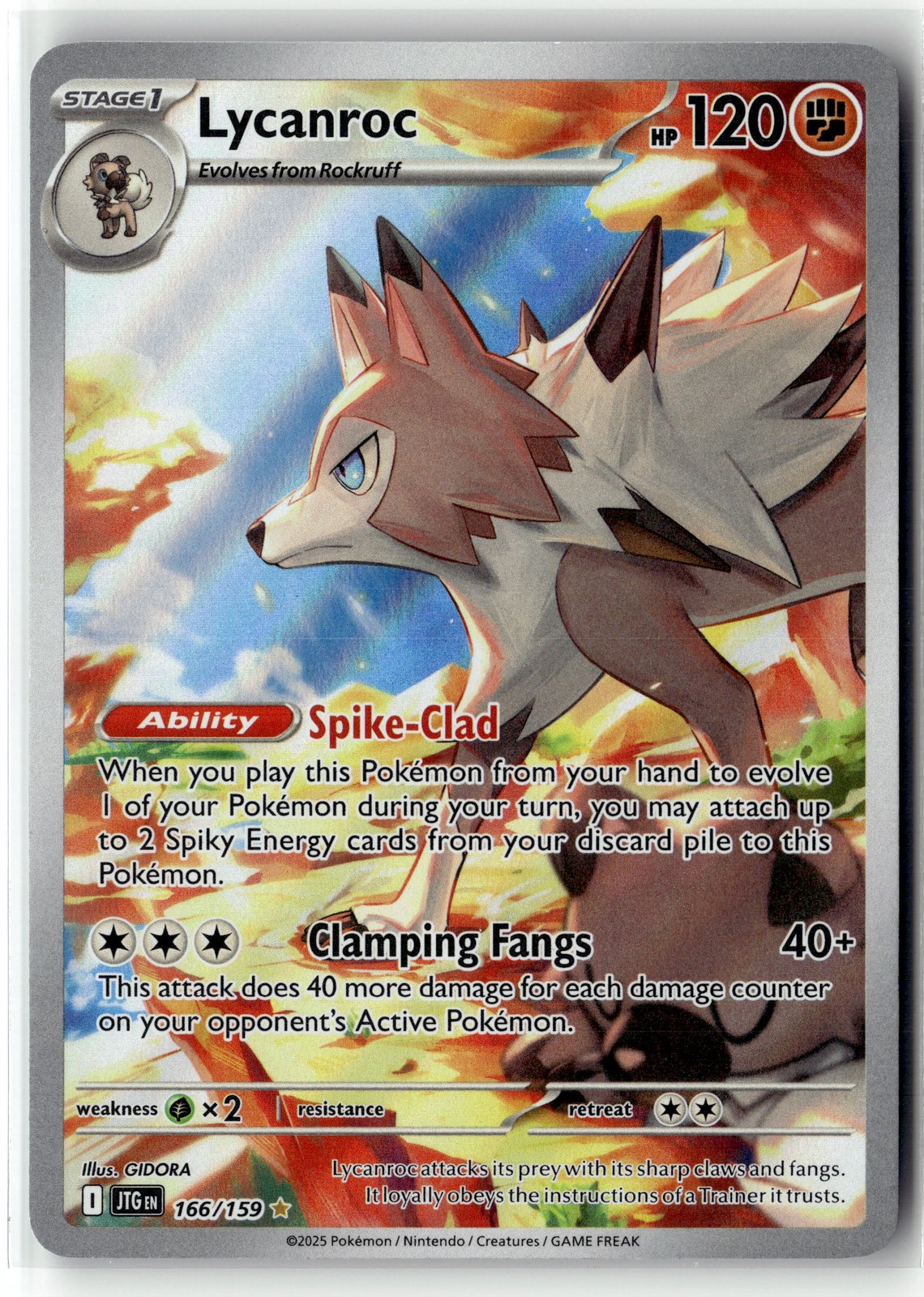 Lycanroc Illustration Rare SV09: Journey Together 166/159 NM