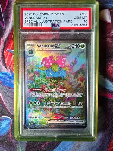 Pokemon TCG Venusaur EX 198/165 Special Illustration Rare SV 151 PSA 10