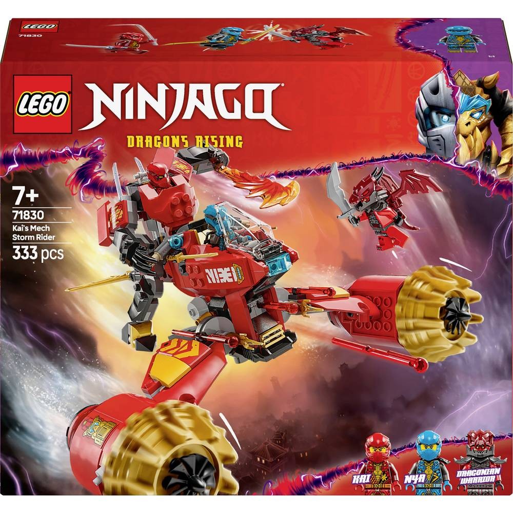 Mech Anti-tempête de Kai LEGO NINJAGO 71830 Véhicule Combiné Transformable