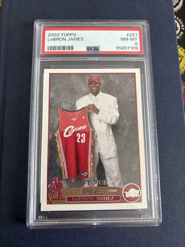 2003-04 Topps - Draft Pick LeBron James #221 (RC) PSA 8