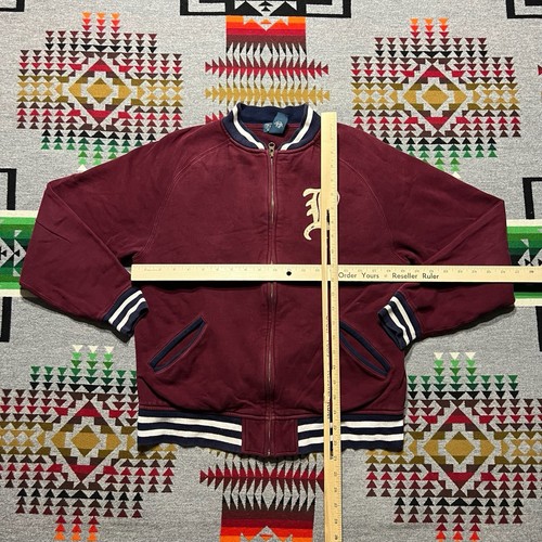 Polo Ralph Lauren Jacket Youth XL Burgundy Varsity Letterman Bomber Vintage A8 - Picture 3 of 12