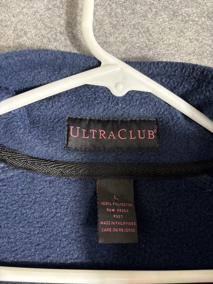 Ben & Jerry’s Full Zip Fleece Blue Jacket Women’s Sz L USA - Image 4 of 4