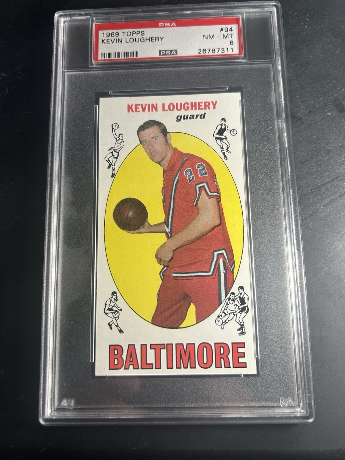 1969 Topps #94 Kevin Loughery RC PSA 8 Baltimore Bullets