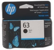 Hp 63 Black Ink Cartridge  Works With Deskjet 1112, 2130, 3630; Envy 4510