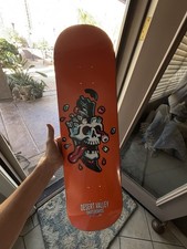 Desert Valley Skateboards Orange Skull Graphic Skateboard Deck