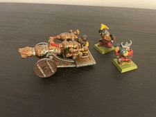Warhammer - Dwarf Flame Cannon with crew - OOP Metal - Old World Games Workshop