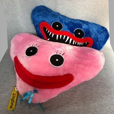 Poppy Playtime Huggy Wuggy Kissy Missy Reversible Face Plush Cushion Set 22"