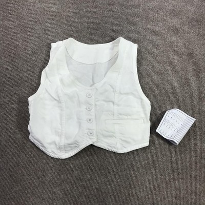 Lucky Brand Vest Womens M White Liquid Suit Waistcoat Spring Tailored 133415