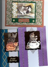 PERSONALISED 3D MALE FEMALE CATS EASTER BIRTHDAY CARD WIFE DAD DAUGHTER HUSBAND