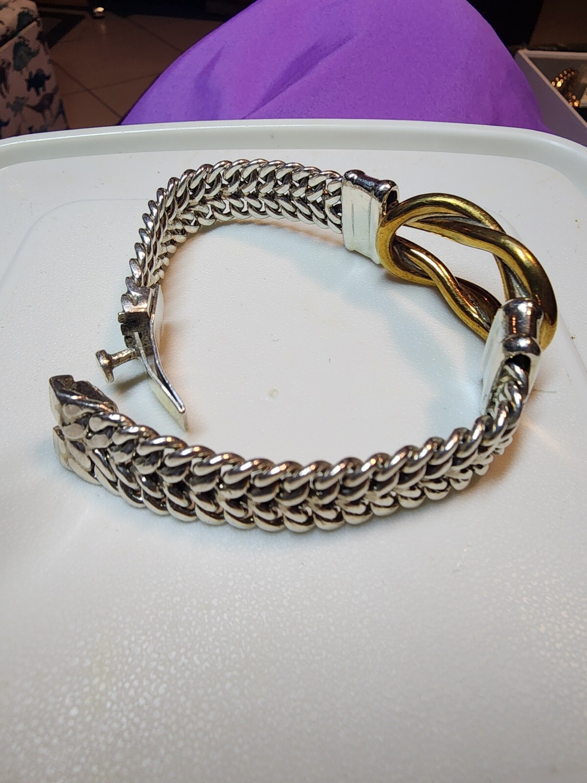 STERLING SILVER SOLID MESH BRACELET FROM MEXICO o… - image 6