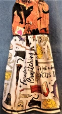 NEW Handmade Hocus Pocus Book of Spells & Binx  Hanging Kitchen Hand Towel #3083