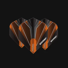 WINMAU PRISM ALPHA  STANDARD SHAPE FLIGHTS ORANGE & BLACK 