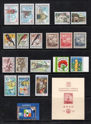 SMALL MINT COLLECTION OF CZECH REP, SLOVAKIA, (ARCHITECTURE, EUROPA CEPT), MNH**