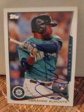 Abraham Almonte Autographed 2014 Topps Signed Baseball Card 256 Seattle Mariners