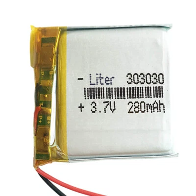 BATTERIE 303030 LiPo 3.7V 280mAh 1.036Wh téléphone portable vidéo casque gps - Photo 1/4