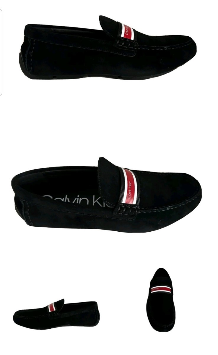 Calvin Klein Kashton Calf Suede Leather Black Cherry Shoes  display picture 2